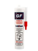 Санитарный силиконовый герметик GoldiFoam белый